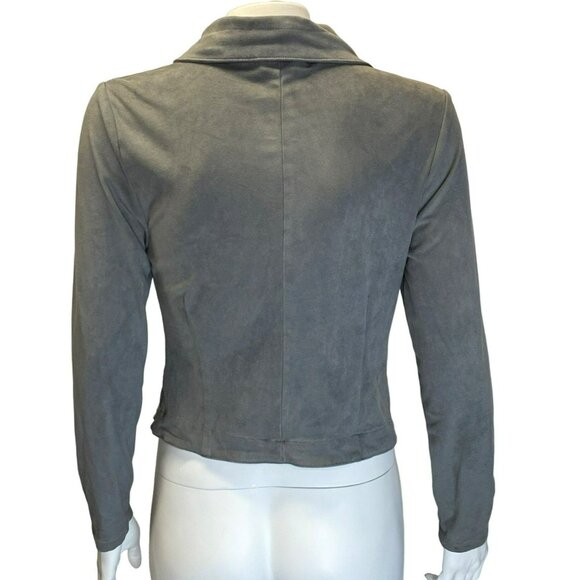 Romeo + Juliet Couture Jacket Womens Medium/Large Grey Sueded Soft Deconstructed - Picture 8 of 8